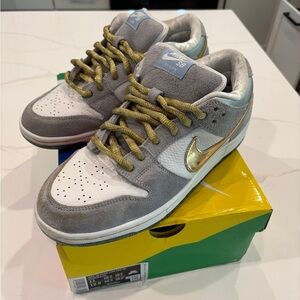Nike SB Dunk Low - Gray and Gold Accents